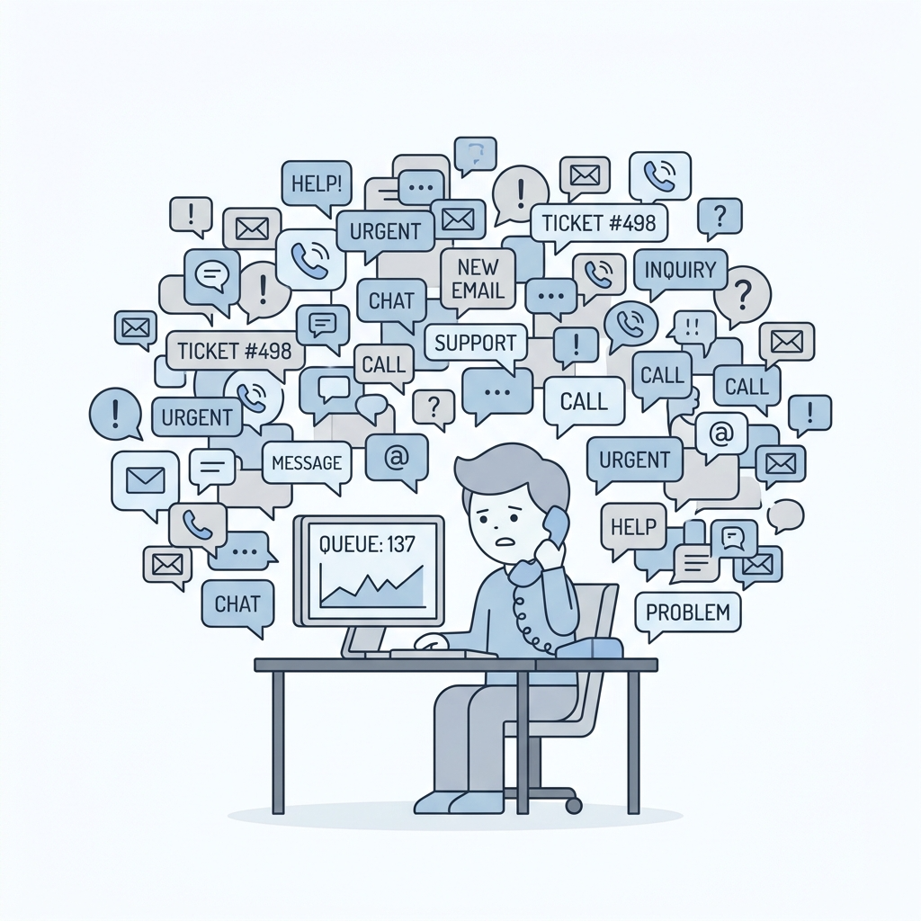 ヘルプデスクへの問い合わせが多い